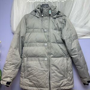 New without tags ORAGE SET - Gray Puffer SKI  Jacket and pants  waterproof 10000